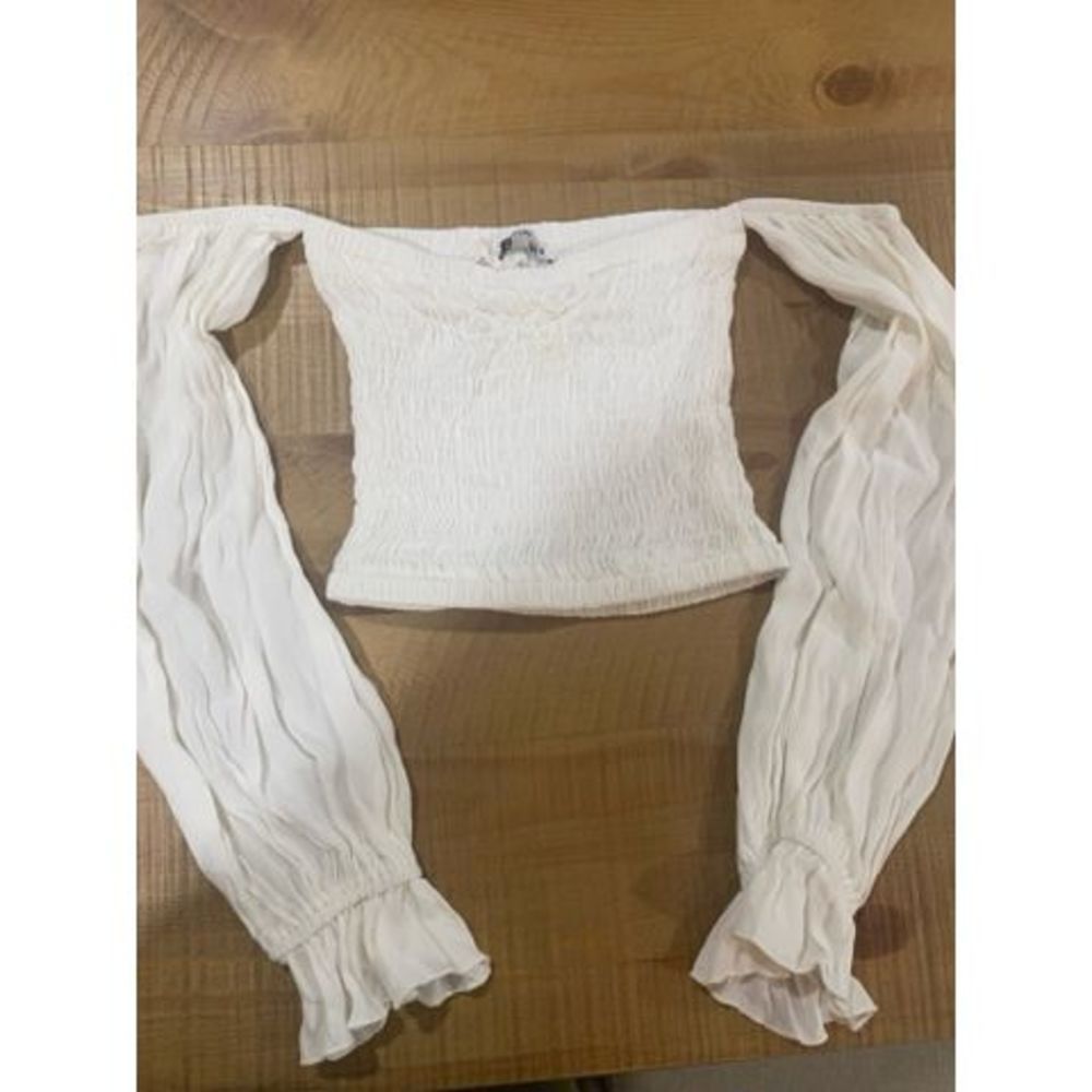 Fashion Nova white strapless top